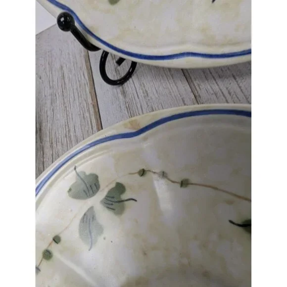 LongChamps France Nemours Set of 3 Saucers Plates Vintage 6 1/2” Hand Painted - Picture 5 of 8